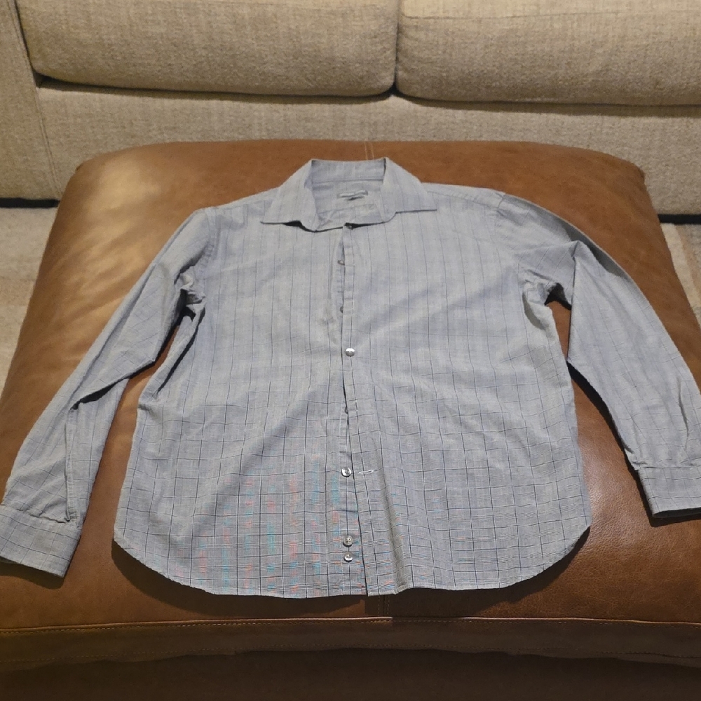Michael Kors Men's Gray Casual Button-Down Shirt